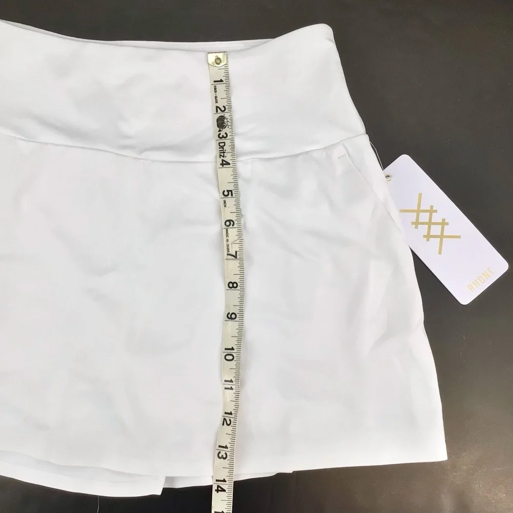 RHONE Course to Court 14-Inch Sport Skort Snow White Size Small - Picture 7 of 12
